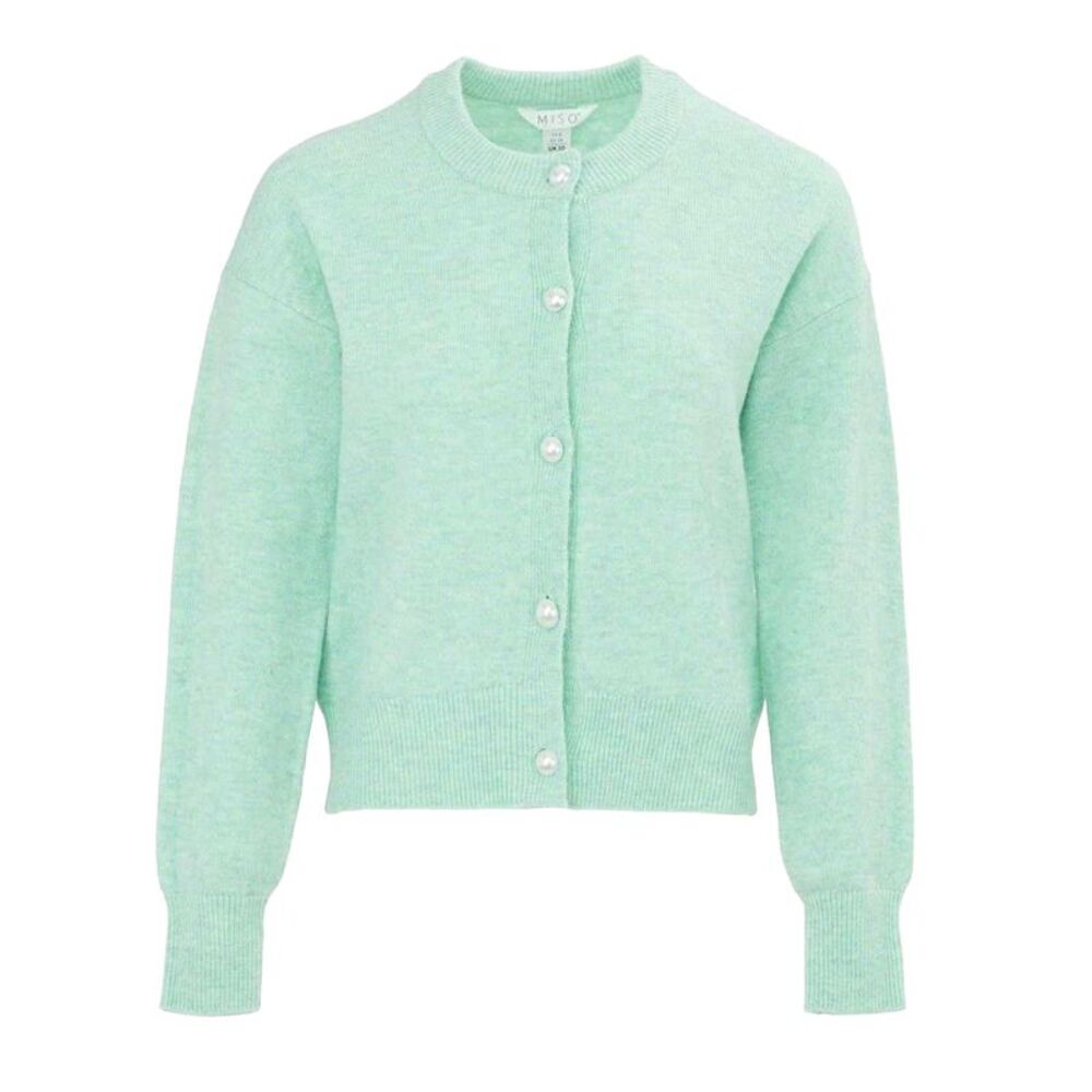 Miso Womens/Ladies Spandex Button Cardigan / Green